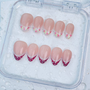 GAGUGAGU XR2-1006G Glossy Press-On Nails for Everyday Looks, Birthday Parties and Date Nights, S M L