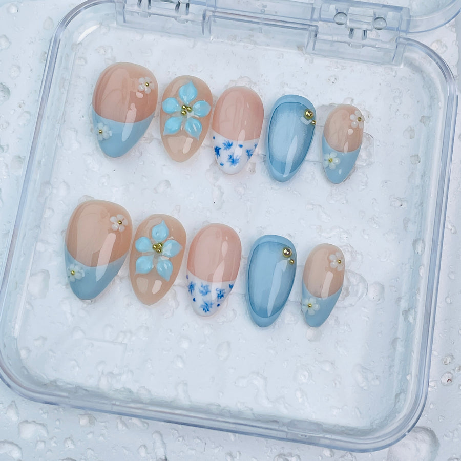 GAGUGAGU XR-111G Glossy Press-On Nails for Everyday Looks, Birthday Parties and Date Nights, S M L