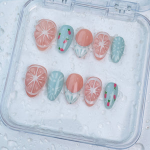 GAGUGAGU XR-109G Glossy Press-On Nails for Everyday Looks, Birthday Parties and Date Nights, S M L