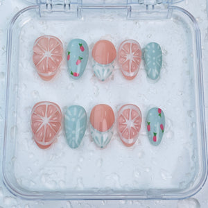GAGUGAGU XR-109G Glossy Press-On Nails for Everyday Looks, Birthday Parties and Date Nights, S M L