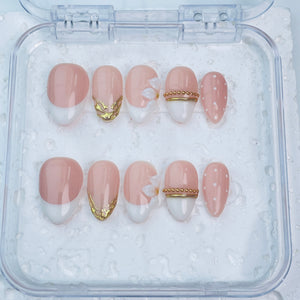 GAGUGAGU XR-107G Glossy Press-On Nails for Everyday Looks, Birthday Parties and Date Nights, S M L
