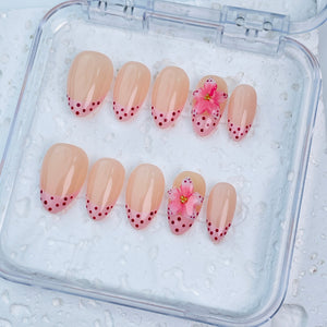 GAGUGAGU XR2-1005G Glossy Press-On Nails for Everyday Looks, Birthday Parties and Date Nights, S M L