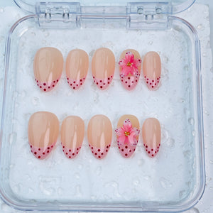 GAGUGAGU XR2-1005G Glossy Press-On Nails for Everyday Looks, Birthday Parties and Date Nights, S M L