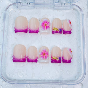 GAGUGAGU F2-1006G Glossy Press-On Nails for Everyday Looks, Birthday Parties and Date Nights, S M L