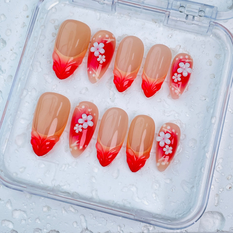 GAGUGAGU XR3-1001G Glossy Press-On Nails for Everyday Looks, Birthday Parties and Date Nights, S M L