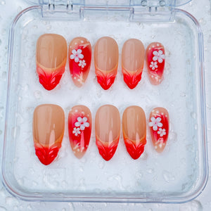 GAGUGAGU XR3-1001G Glossy Press-On Nails for Everyday Looks, Birthday Parties and Date Nights, S M L