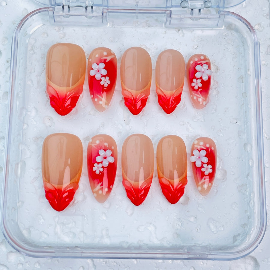 GAGUGAGU XR3-1001G Glossy Press-On Nails for Everyday Looks, Birthday Parties and Date Nights, S M L